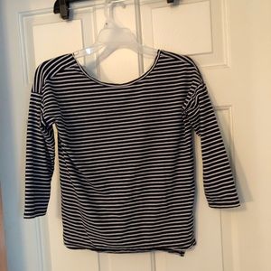 Loft low back striped shirt